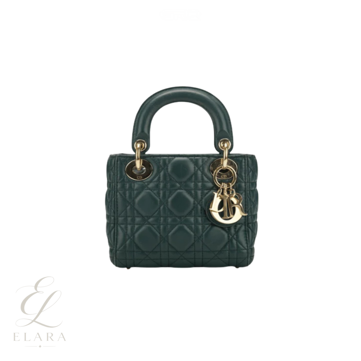 Dior | Lady Green Cannage Leather Bag – product image 1