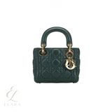 Dior | Lady Green Cannage Leather Bag – product image 1