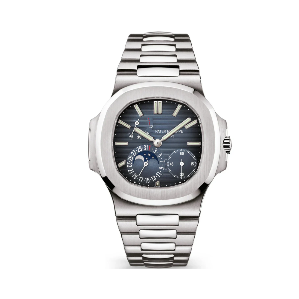 Patek Philippe | Nautilus Dark Blue Dial Silver Tone Watch – product image 1