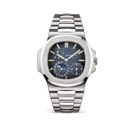 Patek Philippe | Nautilus Dark Blue Dial Silver Tone Watch – product image 1