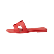 Hermès | Oran Red Calfskin Slides – product image 1
