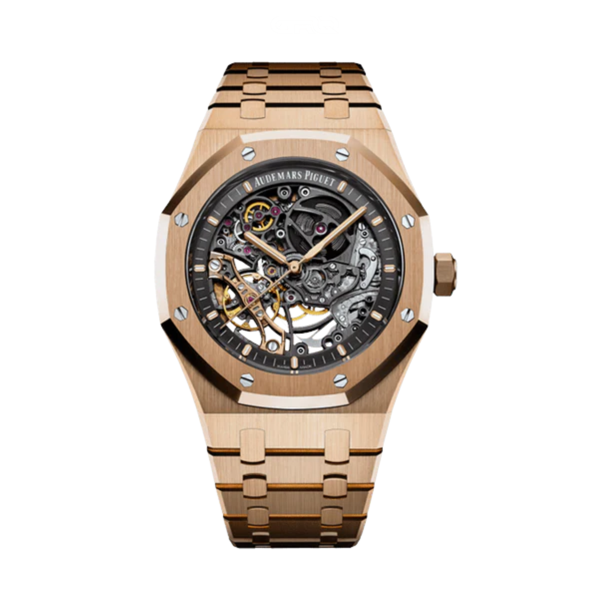 Audemars Piguet | Double Balance Wheel Openworked Pink Gold Slate Grey Dial Watch – product image 1