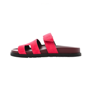 Hermès | Chypre Rouge Marsala Goatskin Slides – product image 1