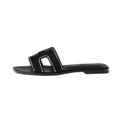 Hermès | Oran Black Studded Slides – product image 1