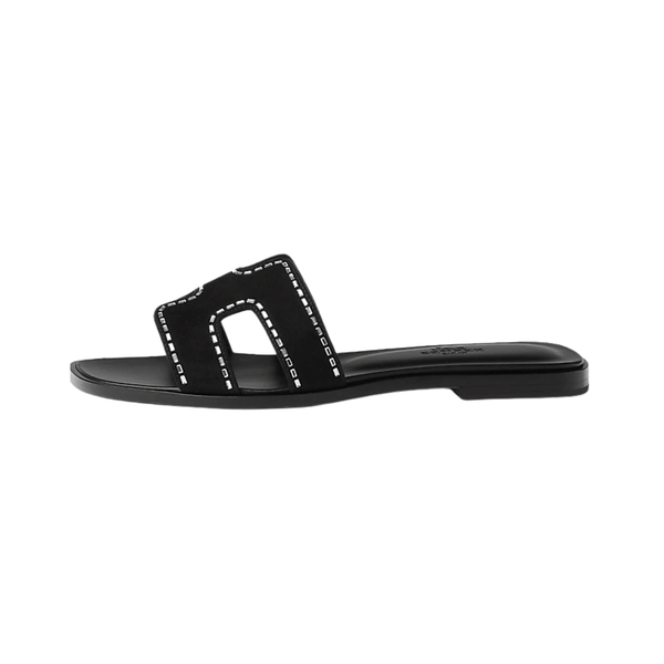Hermès | Oran Black Studded Slides