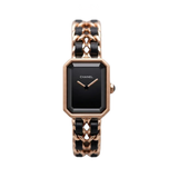 Chanel | Première Édition Rose Gold Black Leather Chain Watch – product image 1