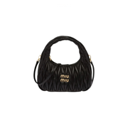 Miu Miu | Wander Shoulder Matelassé Nappa Leather Bag – Black – product image 1