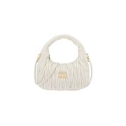 Miu Miu | Wander Shoulder Matelassé Nappa Leather Bag – White – product image 1