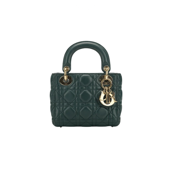 Dior | Lady Green Cannage Leather Bag