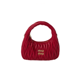Miu Miu | Wander Shoulder Matelassé Nappa Leather Bag – Red – product image 1