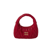 Miu Miu | Wander Shoulder Matelassé Nappa Leather Bag – Red – product image 1