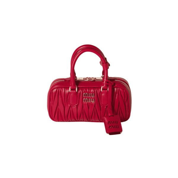 Miu Miu | Arcadie Matelassé Nappa Leather Mini Bag – Red