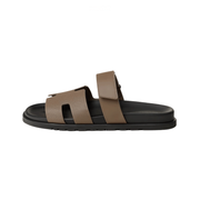 Hermès | Chypre Light Brown Goatskin Slides – product image 1