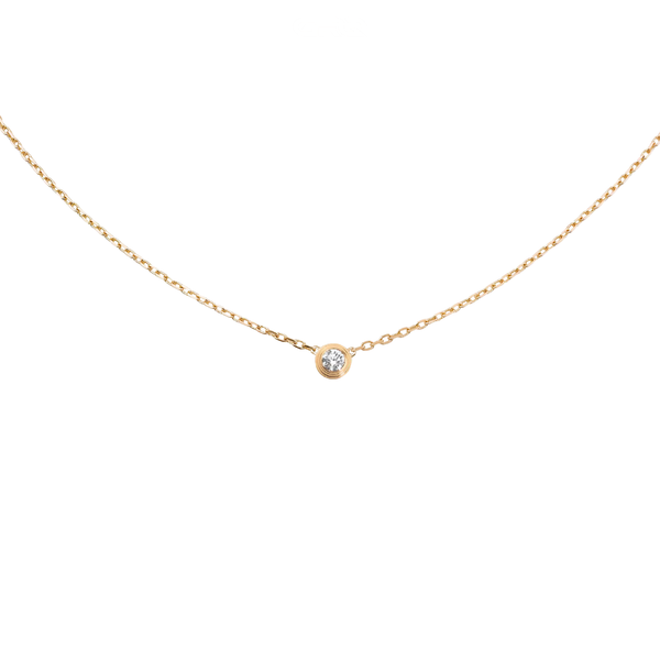 Cartier | d’Amour Pendant 18K-Gold Necklace Single Round Brilliant Cut-Diamond