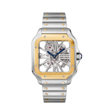 Cartier | Santos Skeleton Two-Tone Steel & Yellow Gold Watch – product image 1
