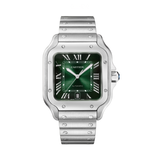 Cartier | Santos de Large Green Dial Stainless Steel Watch – product image 1