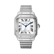 Cartier | Santos de Stainless Steel Silvered Watch – product image 1