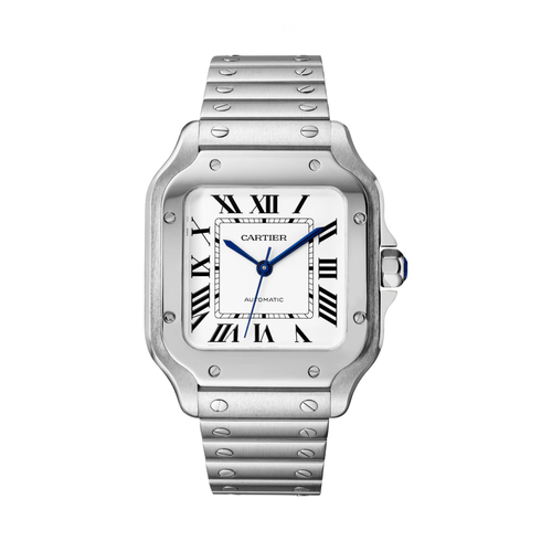 Cartier | Santos de Stainless Steel Silvered Watch – product image 1
