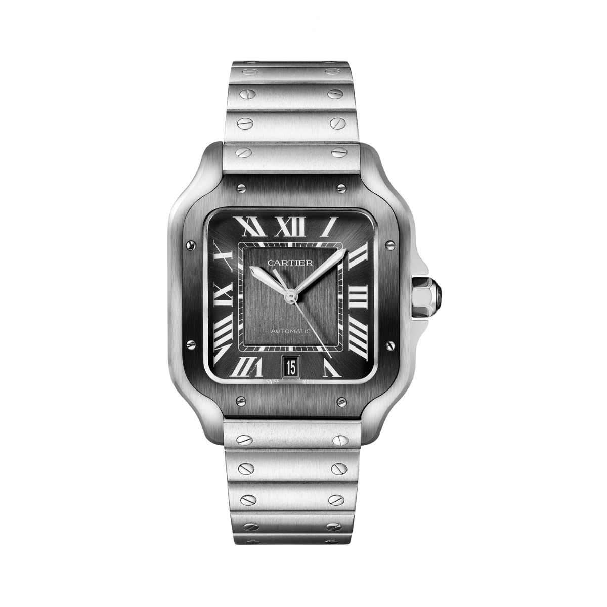 Cartier | Santos de Stainless Steel With Green Sunburst Dial Watch – product image 1