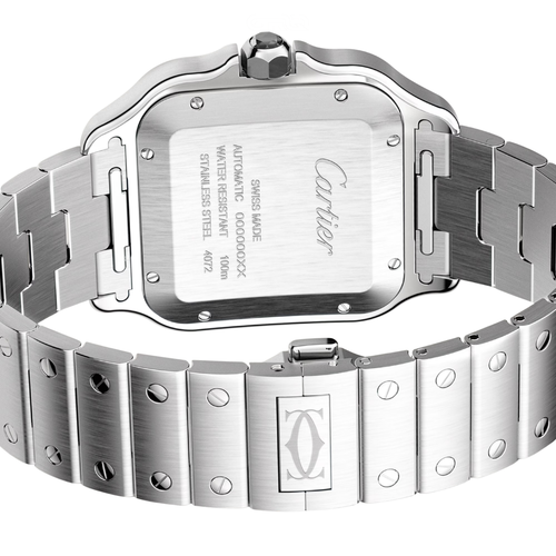 Cartier | Santos de Silver & Graduated Green Dial Watch – product image 2
