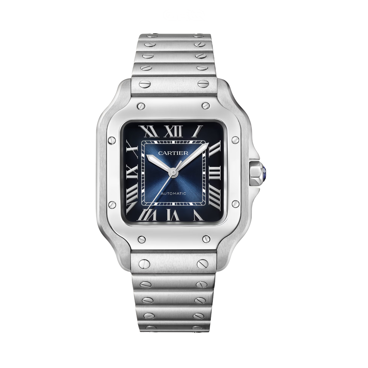 Cartier | Santos de Steel Blue Dial Watch – product image 1
