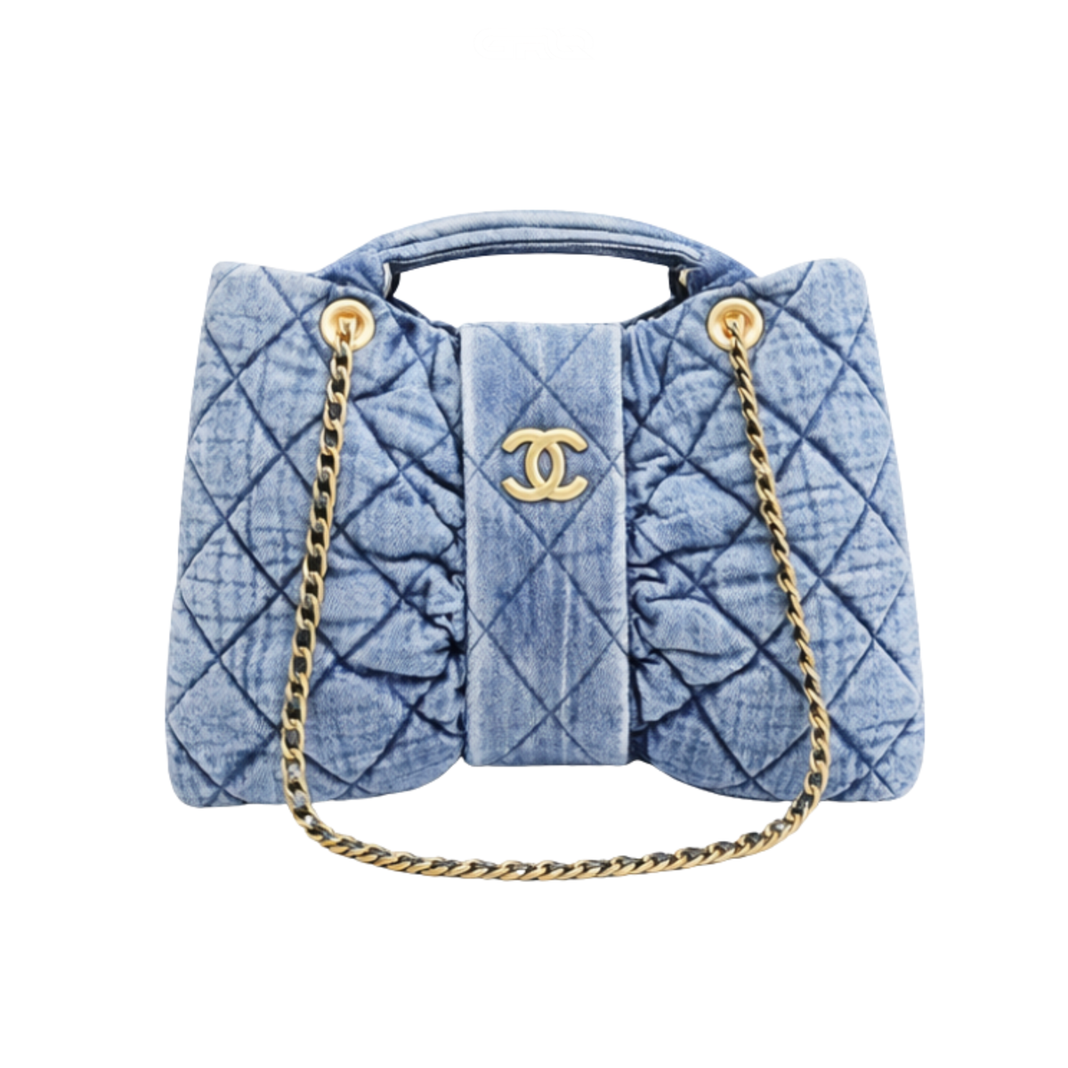 Chanel | Bow Blue Washed Denim Bag – product image 1