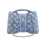 Chanel | Bow Blue Washed Denim Bag – product image 1