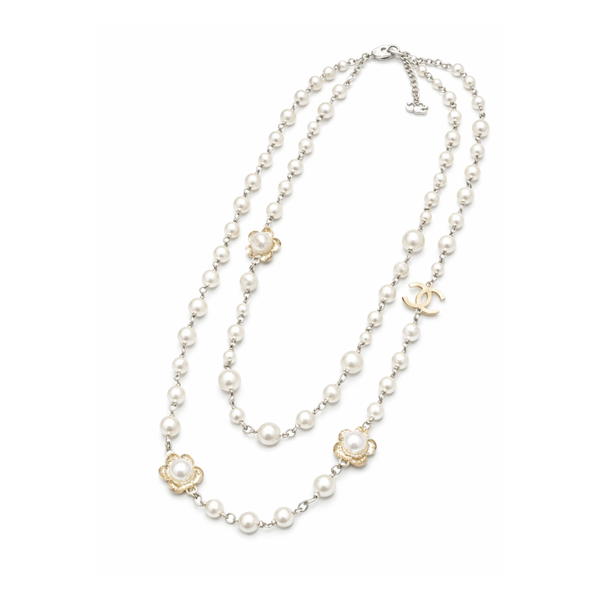 Chanel | CC Logo Multi Stone Brooch Set Gold Finish