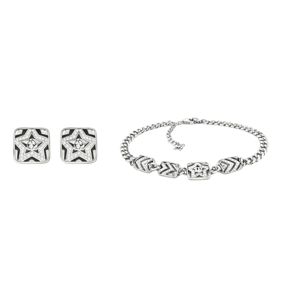 Chanel | CC Logo Star Pendant Necklace Earrings Set – product image 1