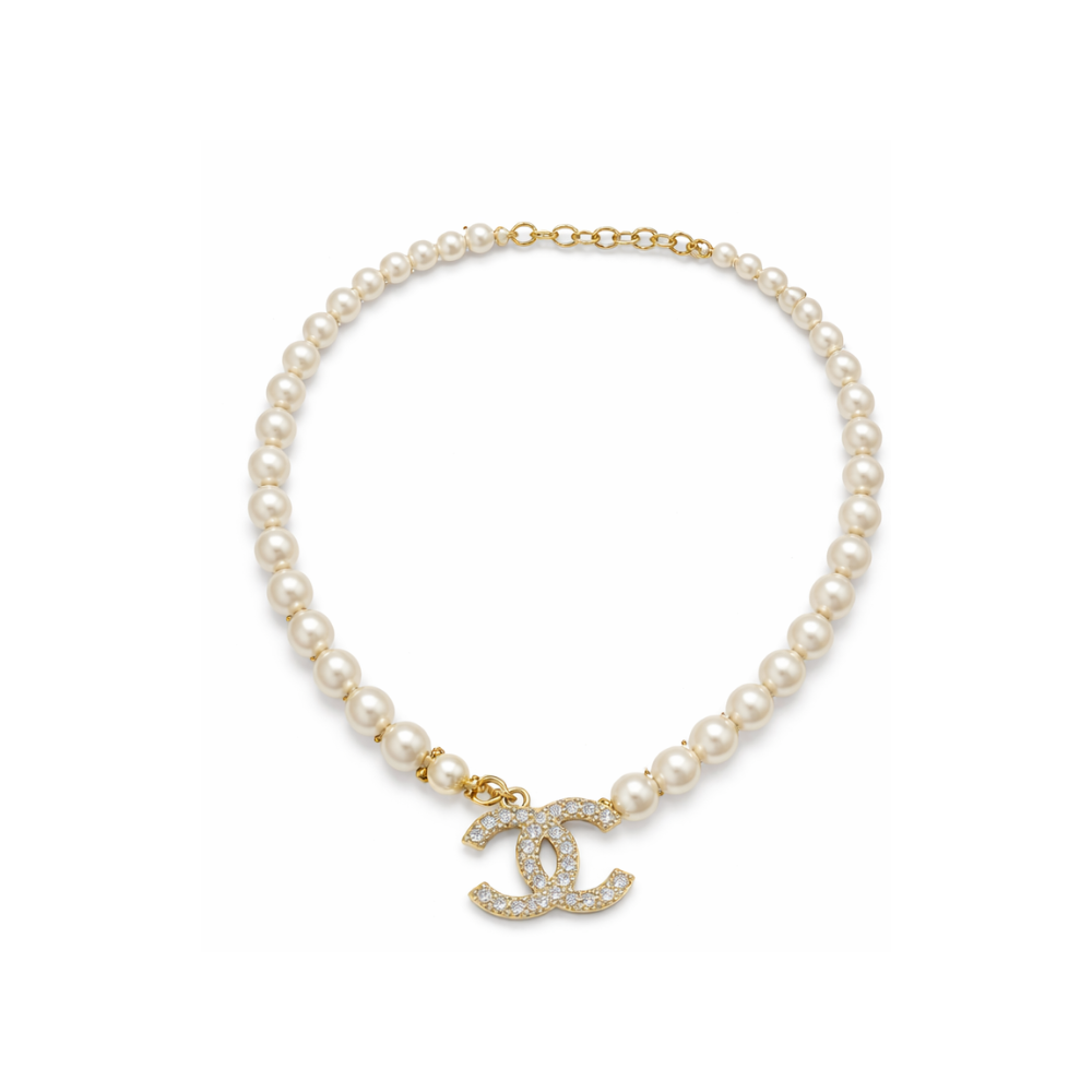 Chanel | CC Logo Choker Necklace Gold Tone – product image 1