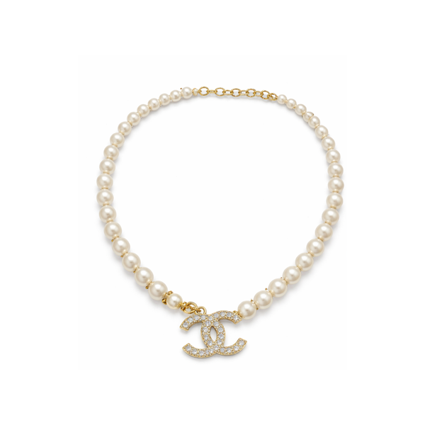 Chanel | CC Logo Choker Necklace Gold Tone