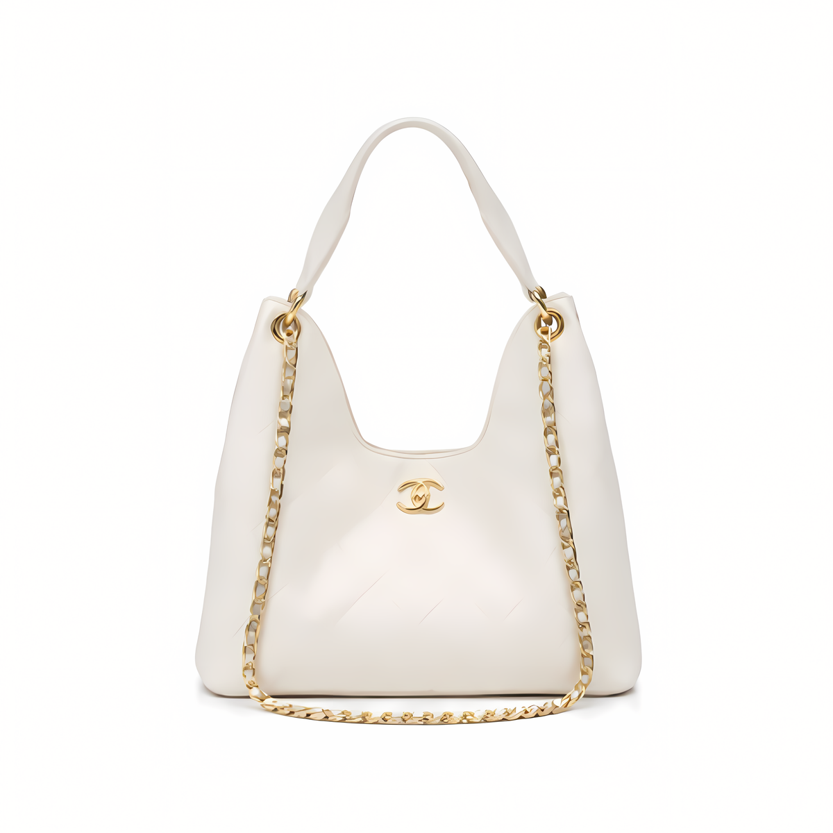 Chanel | 25 Medium Hobo Light Beige Quilted Caviar Bag – product image 1