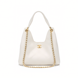 Chanel | 25 Medium Hobo Light Beige Quilted Caviar Bag – product image 1