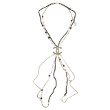 Chanel | Long Bead Pearl CC Logo Sautoir Necklace Gold Tone – product image 1