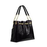 Coach | Quilted Leather Chain Bucket Black Bag – Gold – product image 2