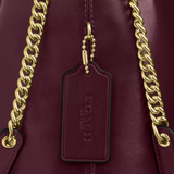 Coach | Quilted Leather Chain Bucket Red Gold-Tone Bag – Gold Tone – product image 3
