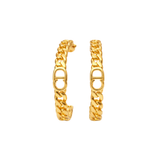 Dior | CD Chain Hoop Earring Gold – product image 1