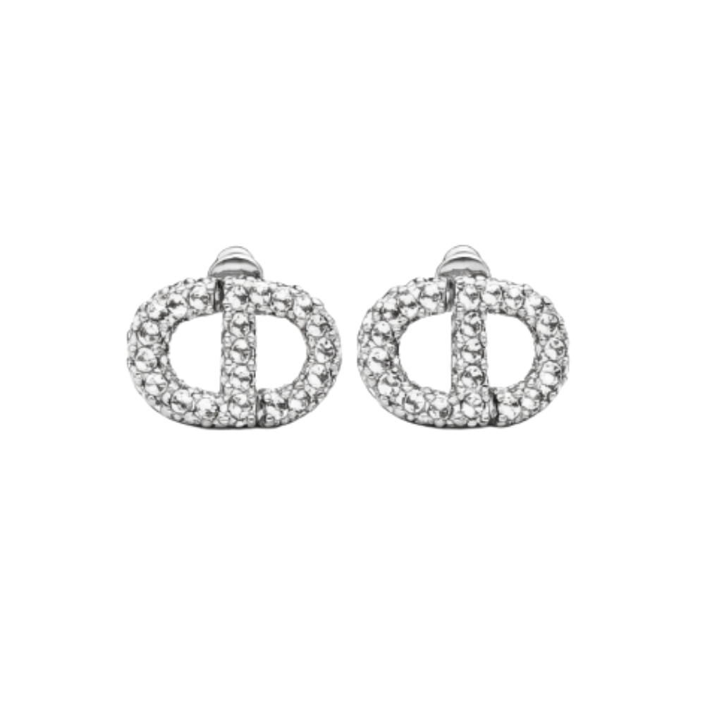 Dior | Crystal Stud Earring Silver – product image 1