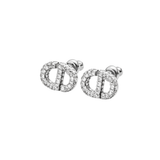 Dior | Crystal Stud Earring Silver – product image 3