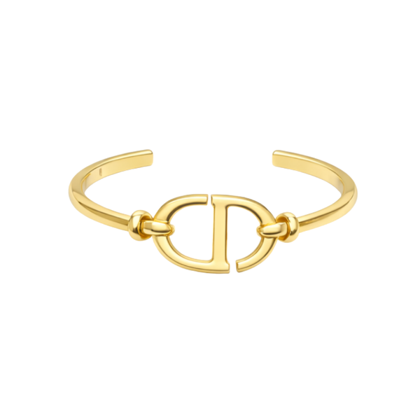 Dior | CD Navy Cuff Bracelet Gold