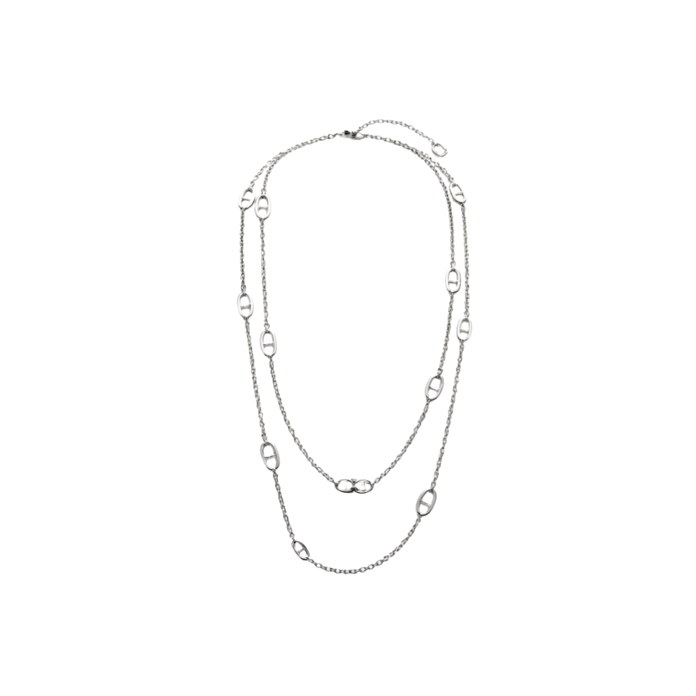 Dior | Navy Long Necklace Silver – product image 1