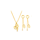 Dior | Navy Necklace Earrings Set Gold – product image 3