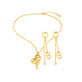 Dior | Navy Necklace Earrings Set Gold – product image 2