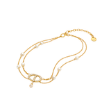 Dior | CD Pearl Layered Necklace Bracelet Set Gold – product image 3