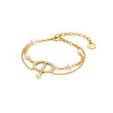 Dior | CD Pearl Layered Necklace Bracelet Set Gold – product image 2