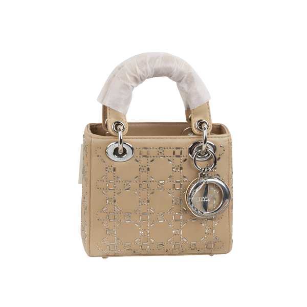 Dior | Mini Lady Brown Satin Bag