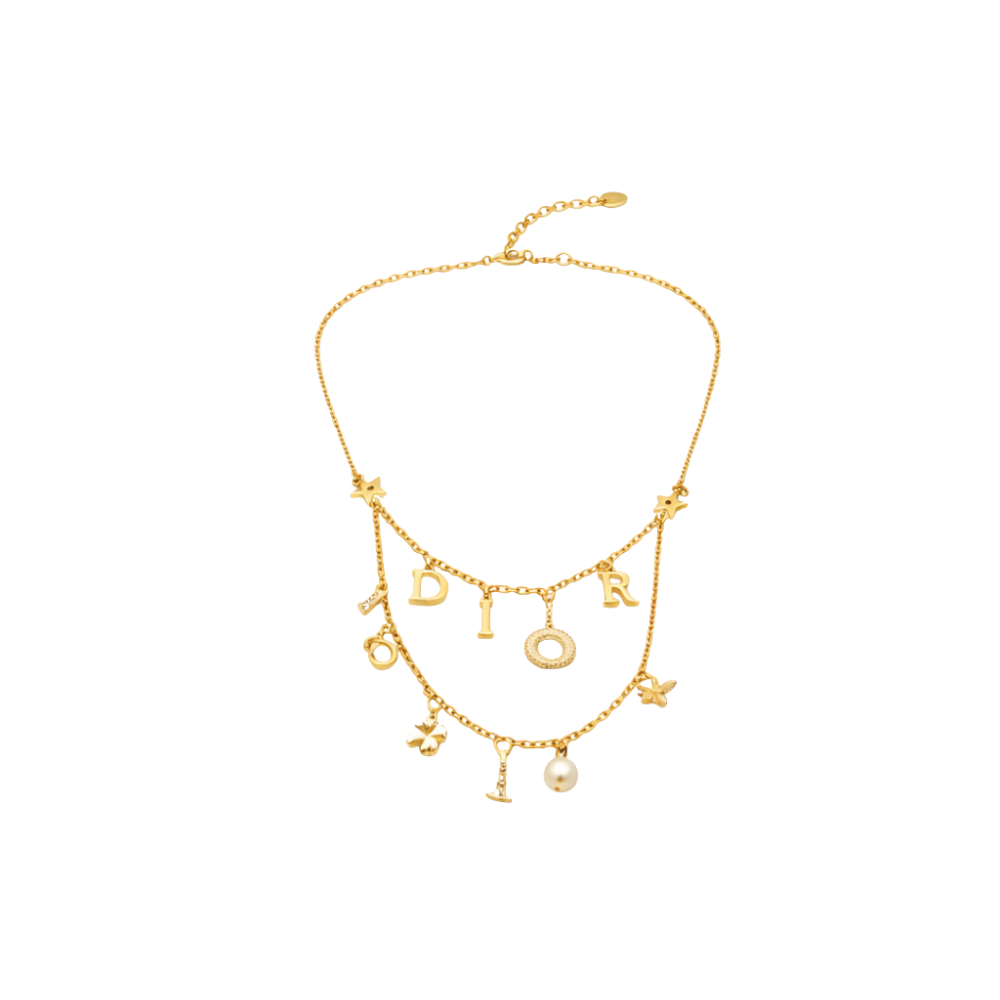 Dior | Layered Charm Necklace Gold – product image 1