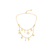 Dior | Layered Charm Necklace Gold – product image 1