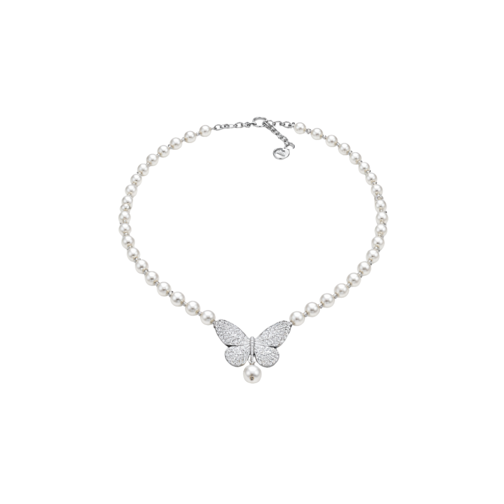 Dior | Butterfly Pearl Set Silver Crystals Jewelry – product image 1