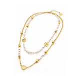 Dior | Petit CD Heart Pearl Double Necklace – product image 3